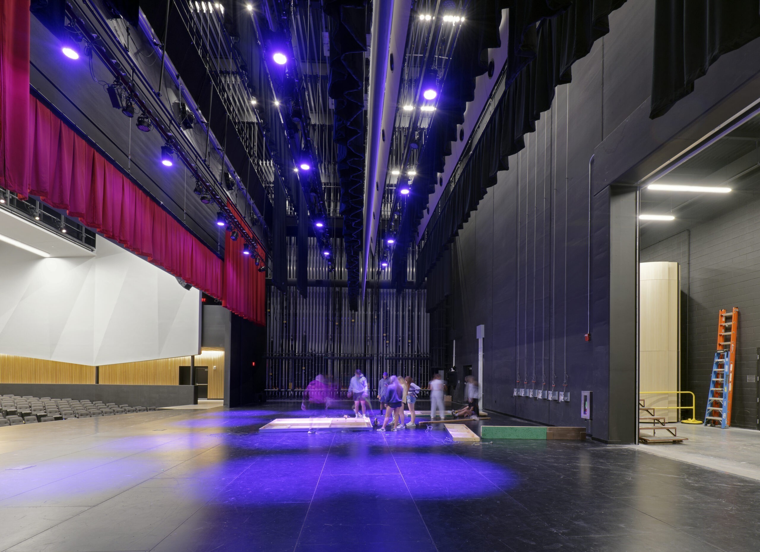 Nixa High School Aetos Center for the Performing Arts Production Setup on Stage